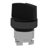 Picture of Head for selector switch, Harmony XB4, black metal, black, 22mm, 2 positions, stay put