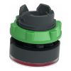 Picture of Head for illuminated push button, Harmony XB5, plastic, red flush, 22mm, universal LED, for insetion of legend