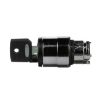 Picture of Key switch selector head, Harmony XB4, metal, black, 22mm, key 455, 2 positions, stay put