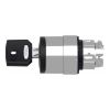 Picture of Key switch selector head, Harmony XB4, metal, black, 22mm, key 458A, 2 positions, stay put