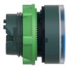 Picture of Head for illuminated push button, Harmony XB5, plastic, blue flush, 22mm, universal LED, for insetion of legend