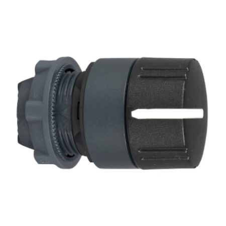 Picture of Head for selector switch, Harmony XB5, black knurled knob, 22mm, 2 positions, stay put