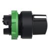 Picture of Head for selector switch, Harmony XB5, plastic, black, 22mm, 2 positions, spring return from right to left