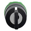 Picture of Head for key switch selector, Harmony XB5, plastic, black, 22mm, key 455, 3 positions, stay put