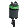 Picture of Head for key switch selector, Harmony XB5, plastic, black, 22mm, key 455, 3 positions, stay put