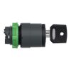 Picture of Head for key switch selector, Harmony XB5, plastic, black, 22mm, key 455, 3 positions, stay put