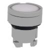 Picture of Head for illuminated push button, Harmony XB4, metal, white flush, 22mm, universal LED, push push, unmarked