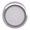 Picture of Head for illuminated push button, Harmony XB4, metal, white flush, 22mm, universal LED, push push, unmarked