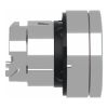 Picture of Head for illuminated push button, Harmony XB4, metal, white flush, 22mm, universal LED, push push, unmarked