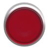 Picture of Head for illuminated push button, Harmony XB4, metal, red flush, 22mm, universal LED, push push, unmarked