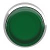 Picture of Head for illuminated push button, Harmony XB4, metal, green projecting, 22mm, push push, universal LED, unmarked