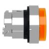 Picture of Head for illuminated push button, Harmony XB4, metal, orange projecting, 22mm, push push, universal LED, unmarked