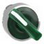 Picture of Head for illuminated selector switch, Harmony XB4, metal, green handle, 22mm, universal LED, 2 positions, stay put