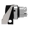 Picture of Selector switch head, Harmony XB4, metal, black, 22mm, long handle, 2 positions, stay put, padlockable on the left or on the right