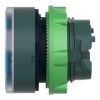 Picture of Head for illuminated push button, Harmony XB5, blue flush, 22mm, universal LED, push to release, unmarked