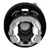 Picture of Head for illuminated selector switch, Harmony XB4, black metal, red handle, 22mm, universal LED, 2 positions, stay put