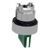 Picture of Head for illuminated selector switch, Harmony XB4, metal, green handle, 22mm, universal LED, 3 positions, stay put