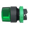 Picture of Head for illuminated selector switch, Harmony XB5, Harmony XALF, grey plastic, green handle, 22mm, universal LED, 2 positions