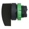 Picture of Head for selector switch, Harmony XB5, plastic, black, 22mm, long handle, 2 positions, stay put