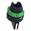 Picture of Head for selector switch, Harmony XB5, plastic, black, 22mm, long handle, 3 positions, stay put