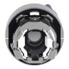 Picture of Head for illuminated selector switch, Harmony XB4, chromium metal, blue handle, 22mm, universal LED, 2 positions,