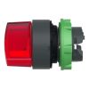 Picture of Head for illuminated selector switch, Harmony XB5, dark grey plastic, red handle, 22mm, universal LED, 2 positions