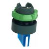 Picture of Head for illuminated selector switch, Harmony XB5, universal LED,  blue handle, 22mm, 3 positions, spring return