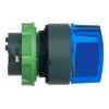 Picture of Head for illuminated selector switch, Harmony XB5, universal LED,  blue handle, 22mm, 3 positions, spring return