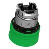 Picture of Harmony XB4, Push button head, metal, flush, green, 22mm, spring return, coloured boot, unmarked