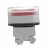 Picture of Head for non illuminated push button, Harmony XB4, red flush, 22mm, spring return, clear boot, unmarked