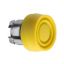 Picture of Harmony XB4, Head for non illuminated push button, yellow flush pushbutton Ø22 mm spring return unmarked
