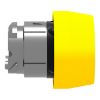 Picture of Harmony XB4, Head for non illuminated push button, yellow flush pushbutton Ø22 mm spring return unmarked