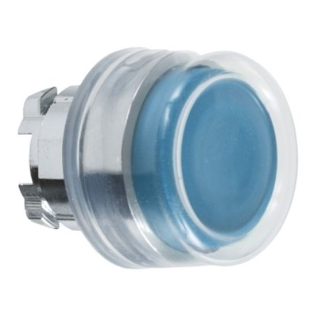 Picture of Head for non illuminated push button, Harmony XB4, metal, projecting, blue, 22mm, spring return, booted, unmarked