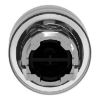 Picture of Head for non illuminated push button, Harmony XB4, metal, flush, black, 22mm, spring return, booted, unmarked