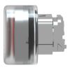 Picture of Head for non illuminated push button, Harmony XB4, metal, flush, red, 22mm, spring return, booted, unmarked