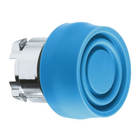 Picture of Harmony XB4, Head for non illuminated push button, blue flush pushbutton Ø22 mm spring return unmarked