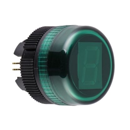 Picture of Digital display head, Harmony XB5, 22mm, plastic, green, 7 segments LED + decimal point, 24V DC
