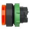 Picture of Harmony XB5, Head for illuminated push button, orange projecting, 22mm, universal LED, spring return, unmarked