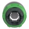 Picture of Head for illuminated push button, Harmony XB5, red flush, 22mm, universal LED, spring return, grooved lens, unmarked