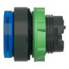 Picture of Harmony XB5, Head for illuminated push button, blue projecting, 22mm, universal LED, spring return, unmarked