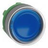 Picture of Head for illuminated push button, Harmony XB5, blue flush, 22mm, universal LED, spring return, unmarked