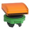Picture of Head for pilot light, Harmony XB5, square orange, 22mm, with plain lens, universal LED
