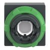 Picture of Head for illuminated push button, Harmony XB5, green square square flush, 22mm, universal LED, for insertion of legend