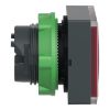 Picture of Head for illuminated push button, Harmony XB5, red square square flush 22mm, universal LED, for insertion of legend