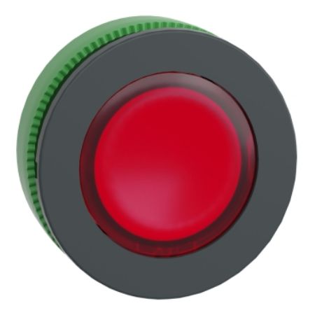 Picture of Head for illuminated push button, Harmony XB5, antimicrobial, plastic, red flush mounted, 30mm, universal LED,