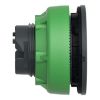 Picture of Head for illuminated push button, Harmony XB5, antimicrobial, plastic, red flush mounted, 30mm, universal LED,