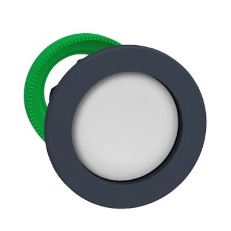 Picture of Harmony XB5, Antimicrobial Flush mounted push button head, plastic, recessed, white, Ø30, spring return, unmarked, dark grey bezel