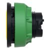 Picture of Antimicrobial Flush mounted push button head, Harmony XB5, plastic, yellow, 30mm, spring return, unmarked