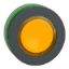 Picture of Head for illuminated push button, Harmony XB5, antimicrobial, plastic, yellow flush mounted, 30mm, universal LED,