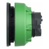 Picture of Head for illuminated push button, Harmony XB5, antimicrobial, plastic, yellow flush mounted, 30mm, universal LED,